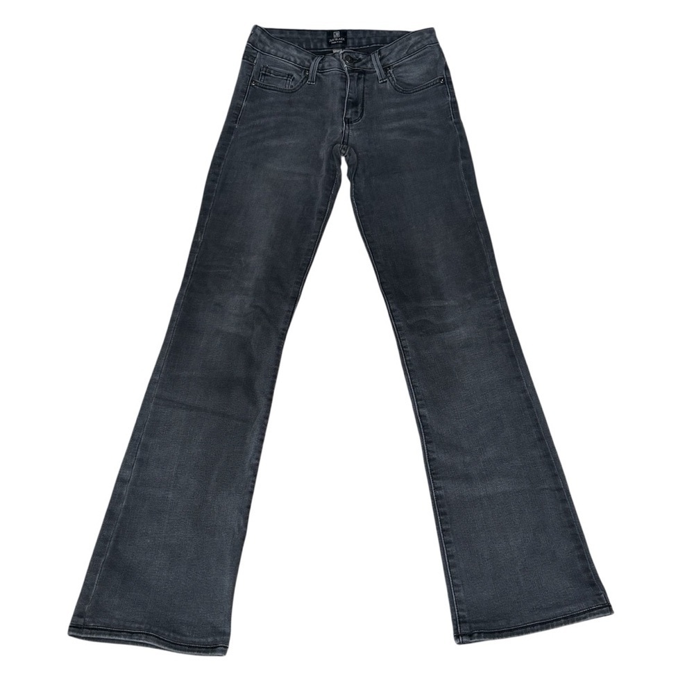 Just Black Women's Flare Jeans Washed Gray/Black Wash Size 24